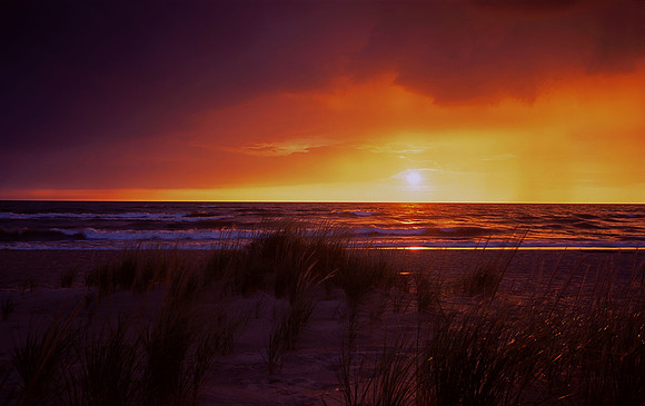 Oval Beach sunset, Saugatuck, MI.